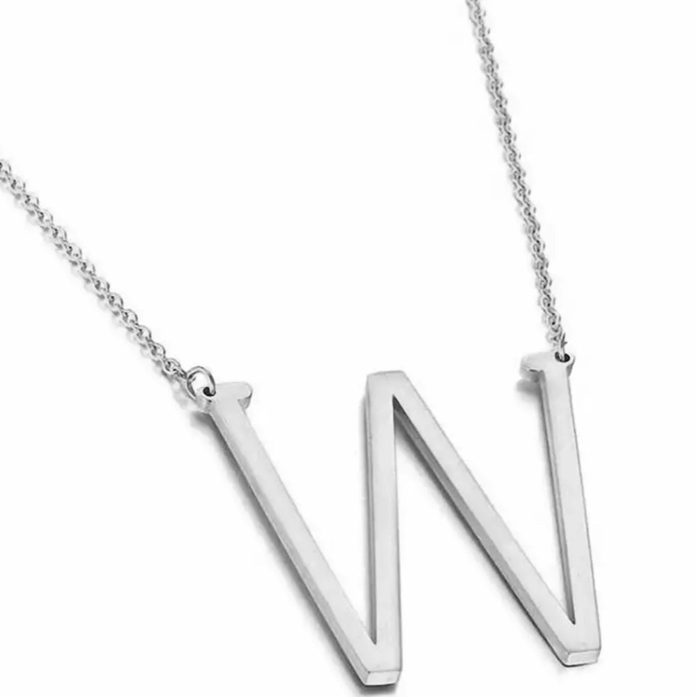W letter Adjustable Necklace 16” to 20” Long New